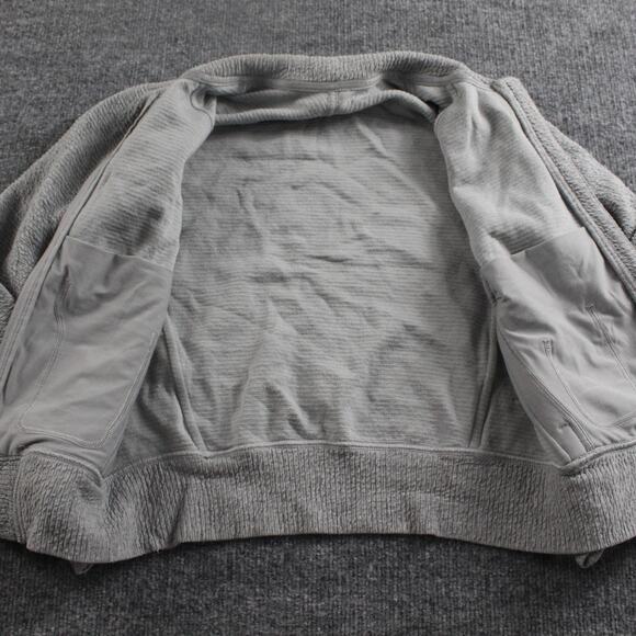 Lululemon Jacket Womens 4 On Repeat Bomber Light Gray Textured Athleisure Casual - Picture 6 of 12